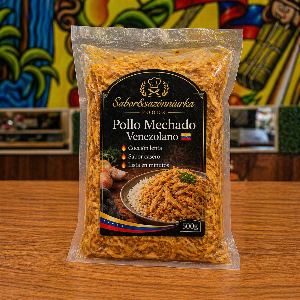 Pollo mechado congelado